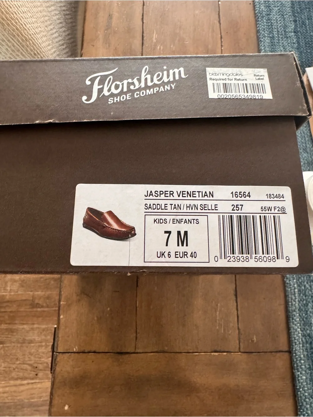 Florsheim Boys' Cognac Leather Slip-On Loafers
